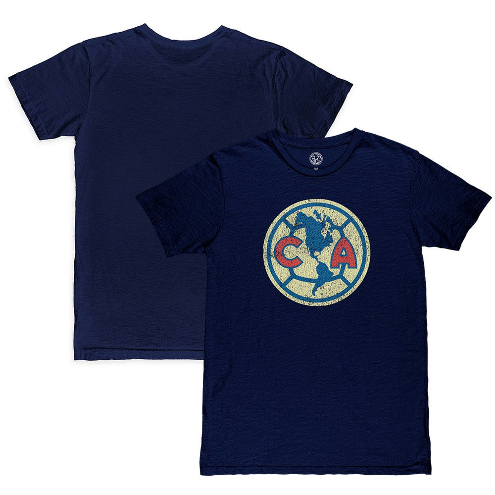 Club America 1863FC Color Crest Slub T-Shirts - Navy