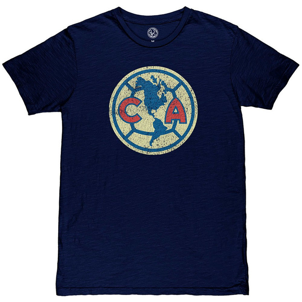 Club America 1863FC Color Crest Slub T-Shirts - Navy