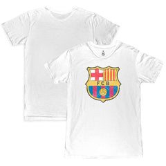 Barcelona 1863FC Color Crest Slub T-Shirts - White