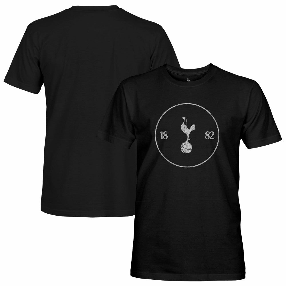 Tottenham Hotspur 1863FC Mono Crest Slub T-Shirts - Black
