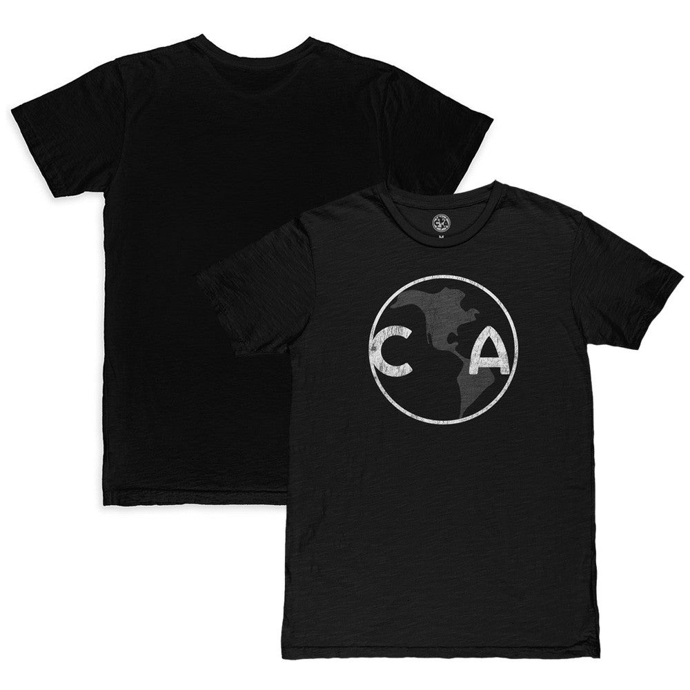 Club America 1863FC Mono Crest Slub T-Shirts - Black