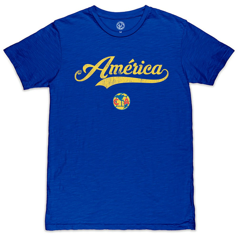 Club America 1863FC Script Slub T-Shirts - Royal