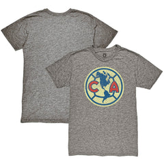 Club America 1863FC Color Crest Twisted Tri-Blend Slub T-Shirts - Heather Gray