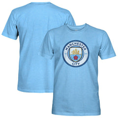 Manchester City 1863FC Color Crest Twisted Tri-Blend Slub T-Shirts - Sky Blue