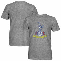 Tottenham Hotspur 1863FC Retro Crest Twisted Tri-Blend Slub T-Shirts - Heather Gray