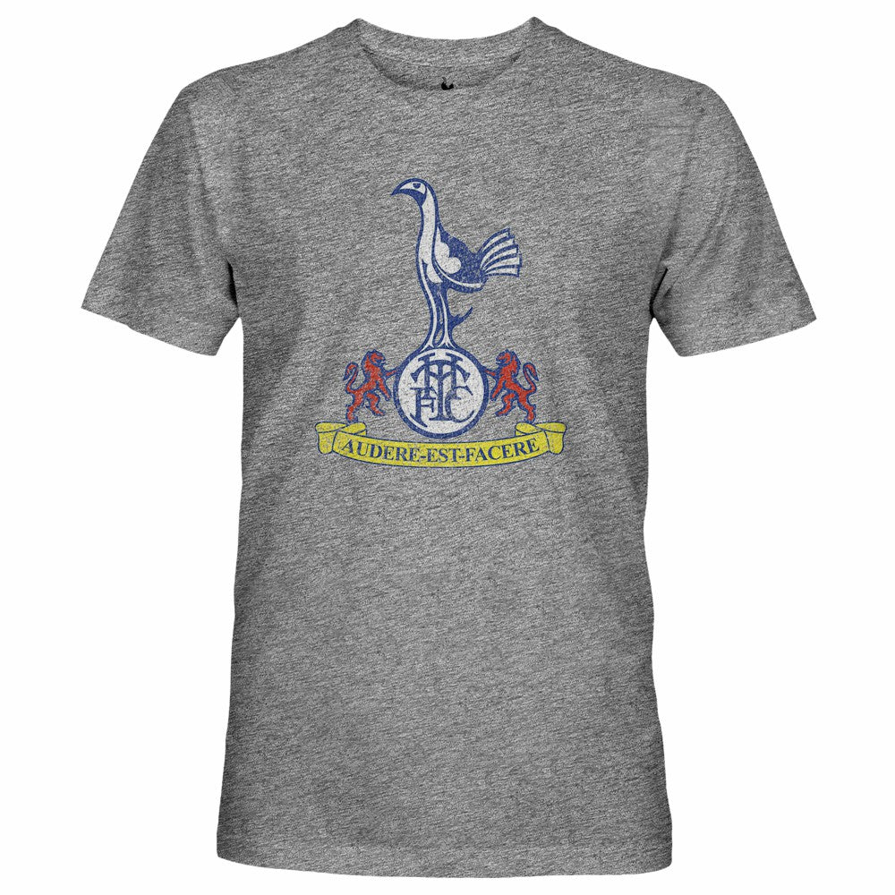 Tottenham Hotspur 1863FC Retro Crest Twisted Tri-Blend Slub T-Shirts - Heather Gray