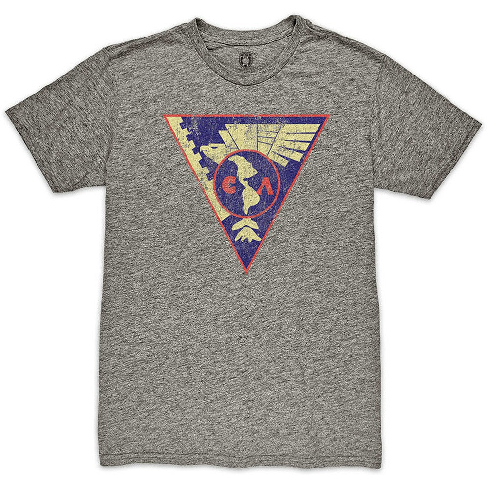 Club America 1863FC Retro Crest Twisted Tri-Blend Slub T-Shirts - Heather Gray