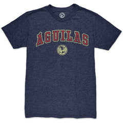 Club America 1863FC Wordmark Twisted Tri-Blend Slub T-Shirts - Heather Navy