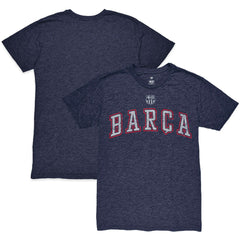 Barcelona 1863FC Wordmark Twisted Tri-Blend Slub T-Shirts - Heather Navy