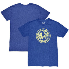Club America 1863FC Mono Crest Twisted Tri-Blend Slub T-Shirts - Heather Royal