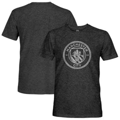 Manchester City 1863FC Mono Crest Twisted Tri-Blend Slub T-Shirts - Heather Black