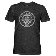 Manchester City 1863FC Mono Crest Twisted Tri-Blend Slub T-Shirts - Heather Black