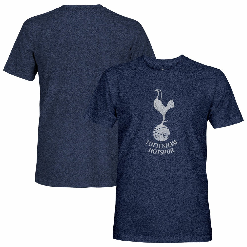 Tottenham Hotspur 1863FC Mono Crest Twisted Tri-Blend Slub T-Shirts - Heather Navy