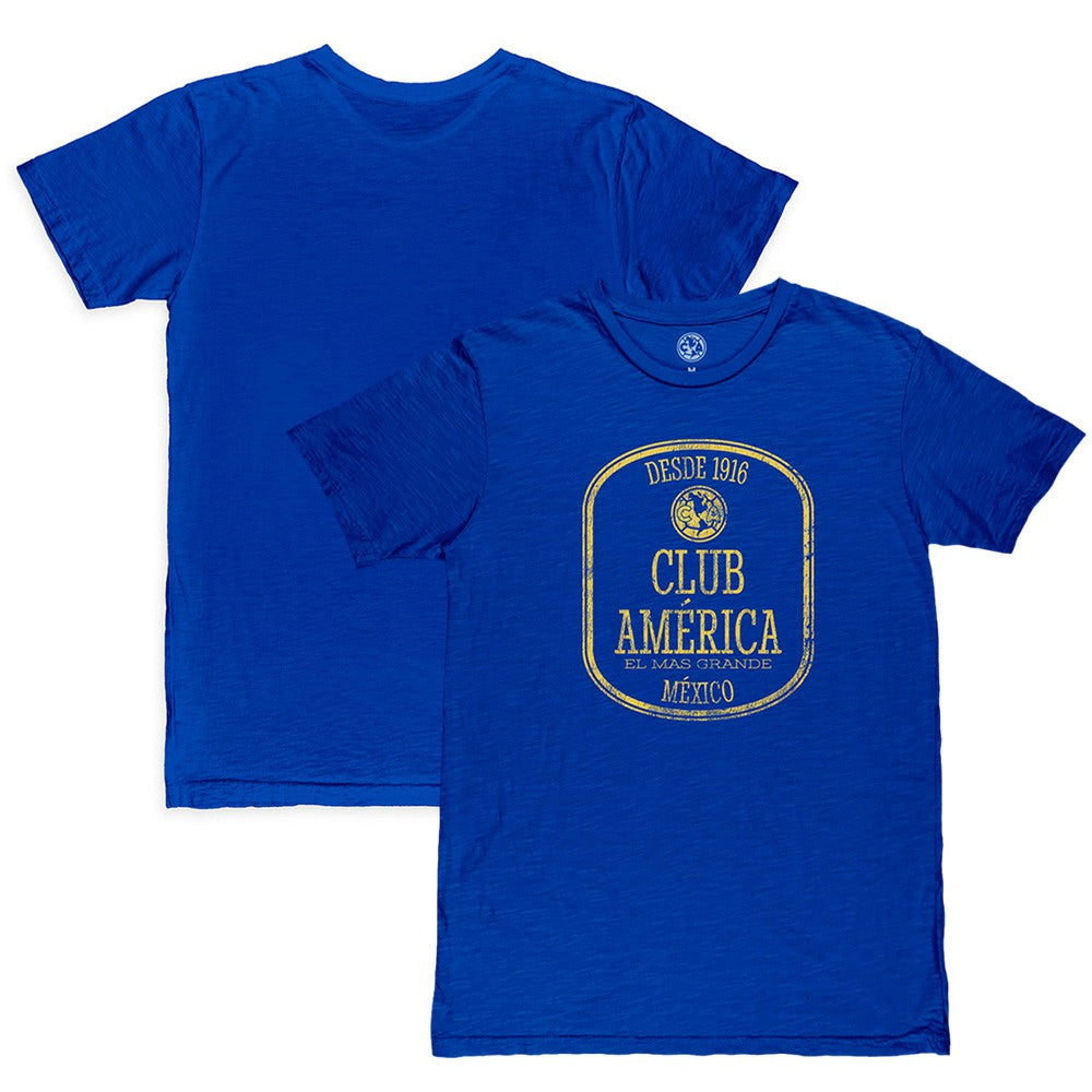 Club America 1863FC Retro Seal Slub T-Shirts - Royal