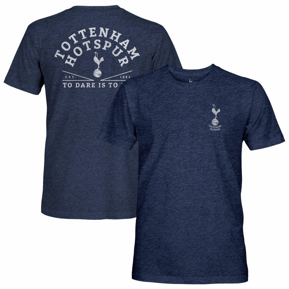Tottenham Hotspur 1863FC Front Back Date Twisted Tri-Blend T-Shirts - Heather Navy