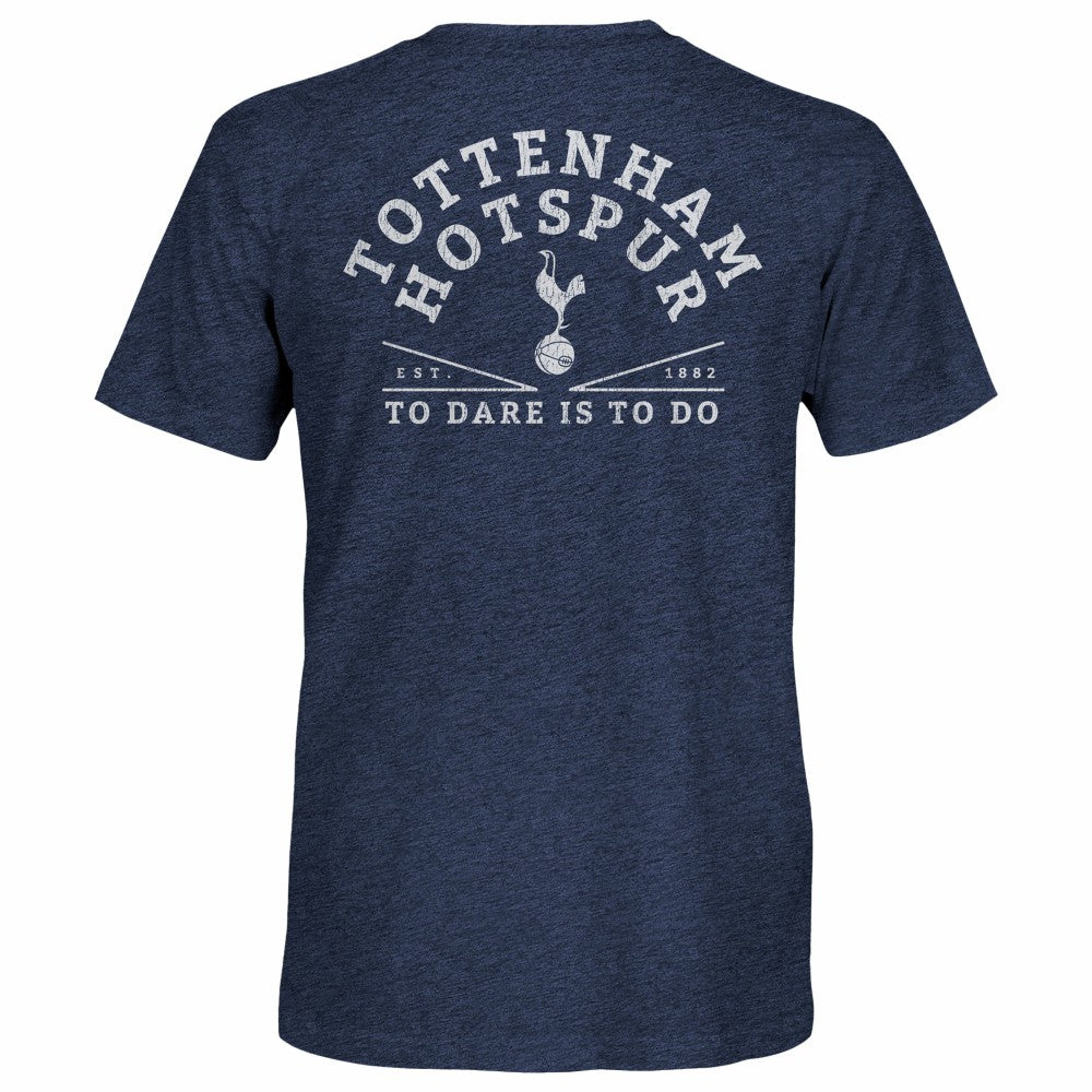Tottenham Hotspur 1863FC Front Back Date Twisted Tri-Blend T-Shirts - Heather Navy
