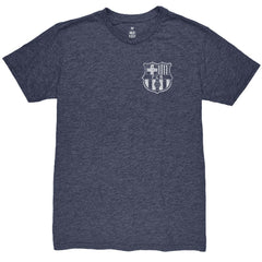 Barcelona 1863FC Front Back Date Twisted Tri-Blend T-Shirts - Heather Navy