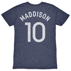 James Maddison Tottenham Hotspur 1863FC Player Name & Number Twisted Tri-Blend Slub T-Shirts - Heather Navy