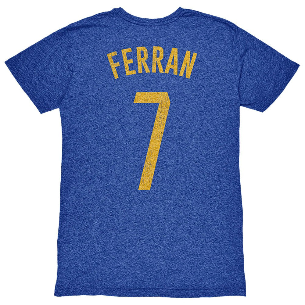 Ferran Torres Barcelona 1863FC Player Name & Number Twisted Tri-Blend Slub T-Shirts - Heather Royal