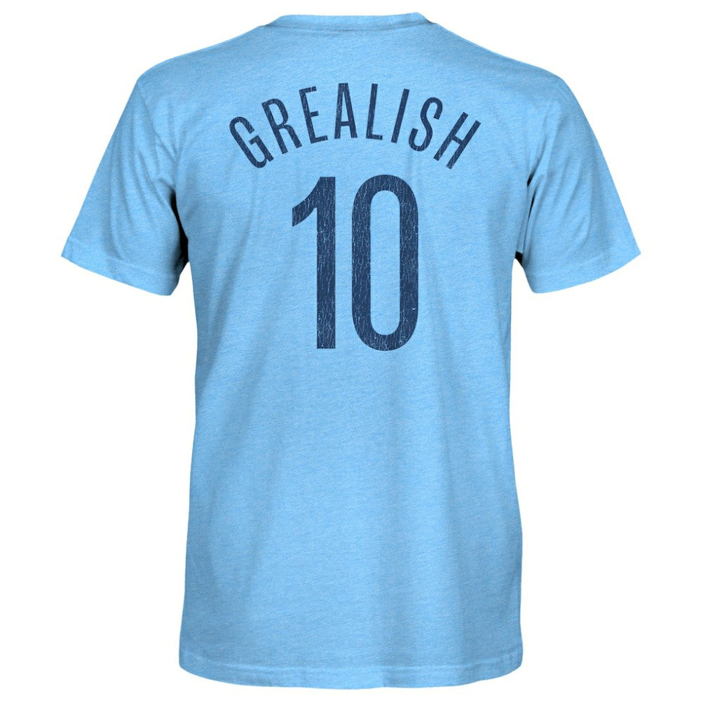 Jack Grealish Manchester City 1863FC Player Name & Number Twisted Tri-Blend Slub T-Shirts - Sky Blue