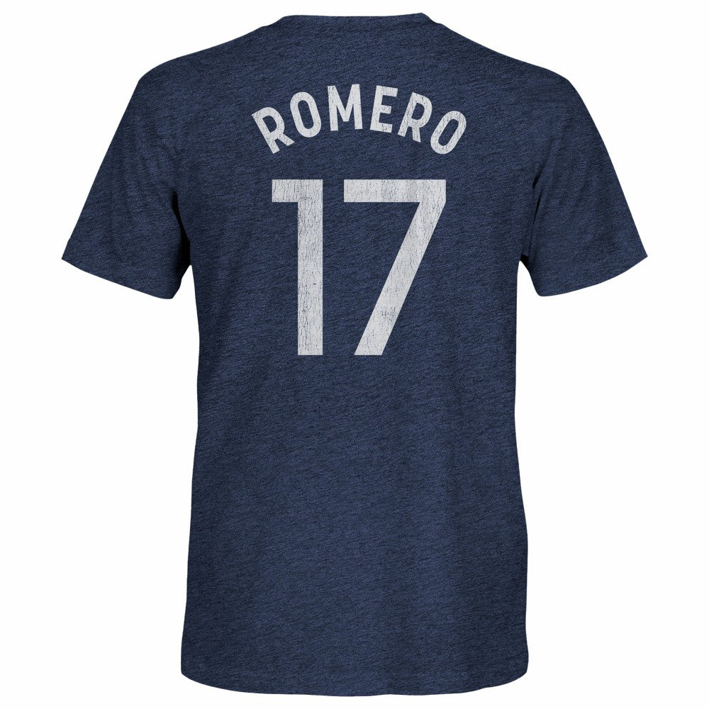 Cristian Romero Tottenham Hotspur 1863FC Player Name & Number Twisted Tri-Blend Slub T-Shirts - Heather Navy
