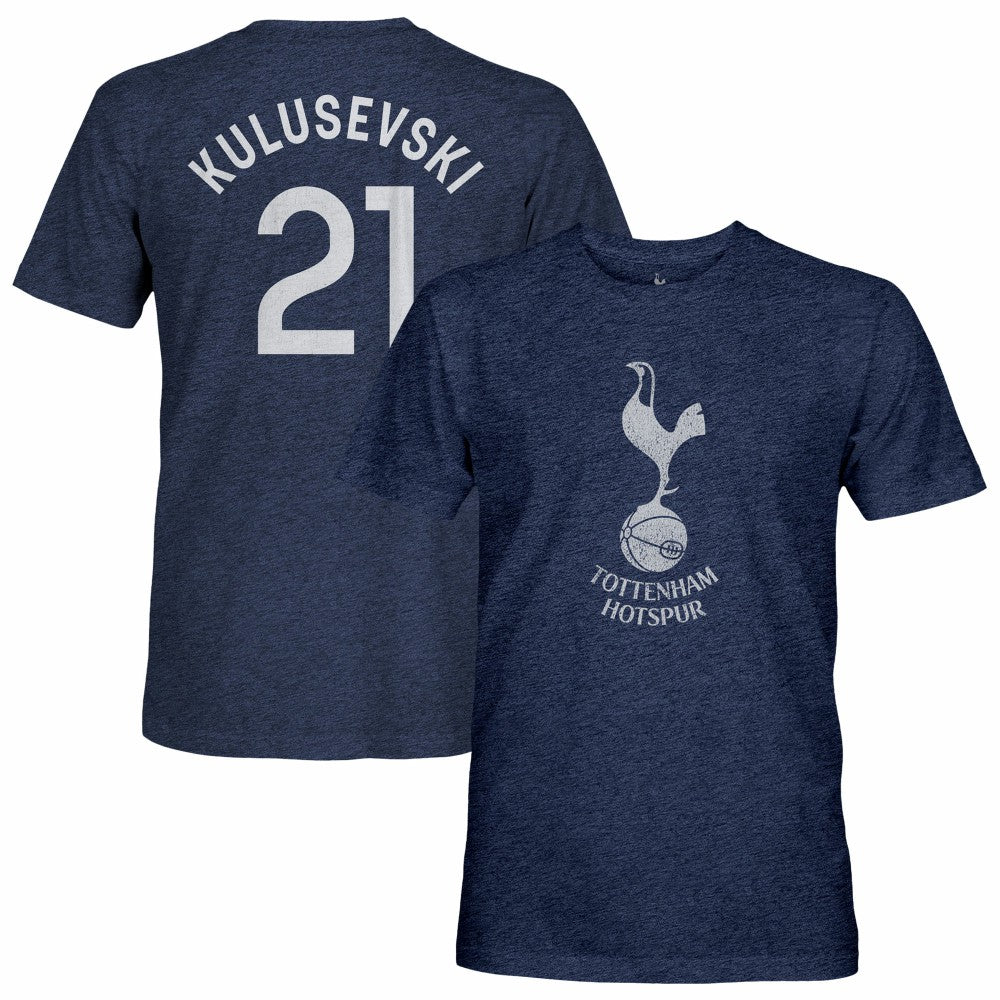 Dejan Kulusevski Tottenham Hotspur 1863FC Player Name & Number Twisted Tri-Blend Slub T-Shirts - Heather Navy