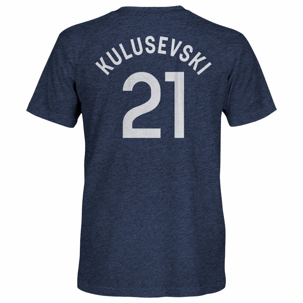 Dejan Kulusevski Tottenham Hotspur 1863FC Player Name & Number Twisted Tri-Blend Slub T-Shirts - Heather Navy
