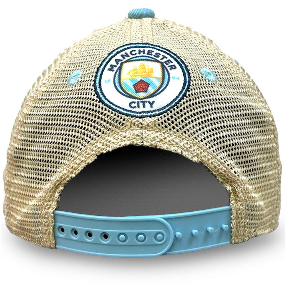 Manchester City 1863FC Washed Trucker Adjustable Hat - Sky Blue