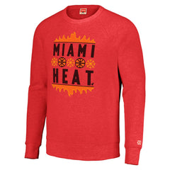 NBA - Miami Heat Homage Unisex Holiday Raglan Pullover Sweatshirt - Red