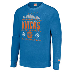 NBA - New York Knicks Homage Unisex Holiday Raglan Pullover Sweatshirt - Blue