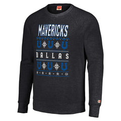 NBA - Dallas Mavericks Homage Unisex Holiday Raglan Pullover Sweatshirt - Charcoal