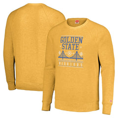 NBA - Golden State Warriors Homage Unisex Holiday Tri-Blend Raglan Pullover Sweatshirt - Gold