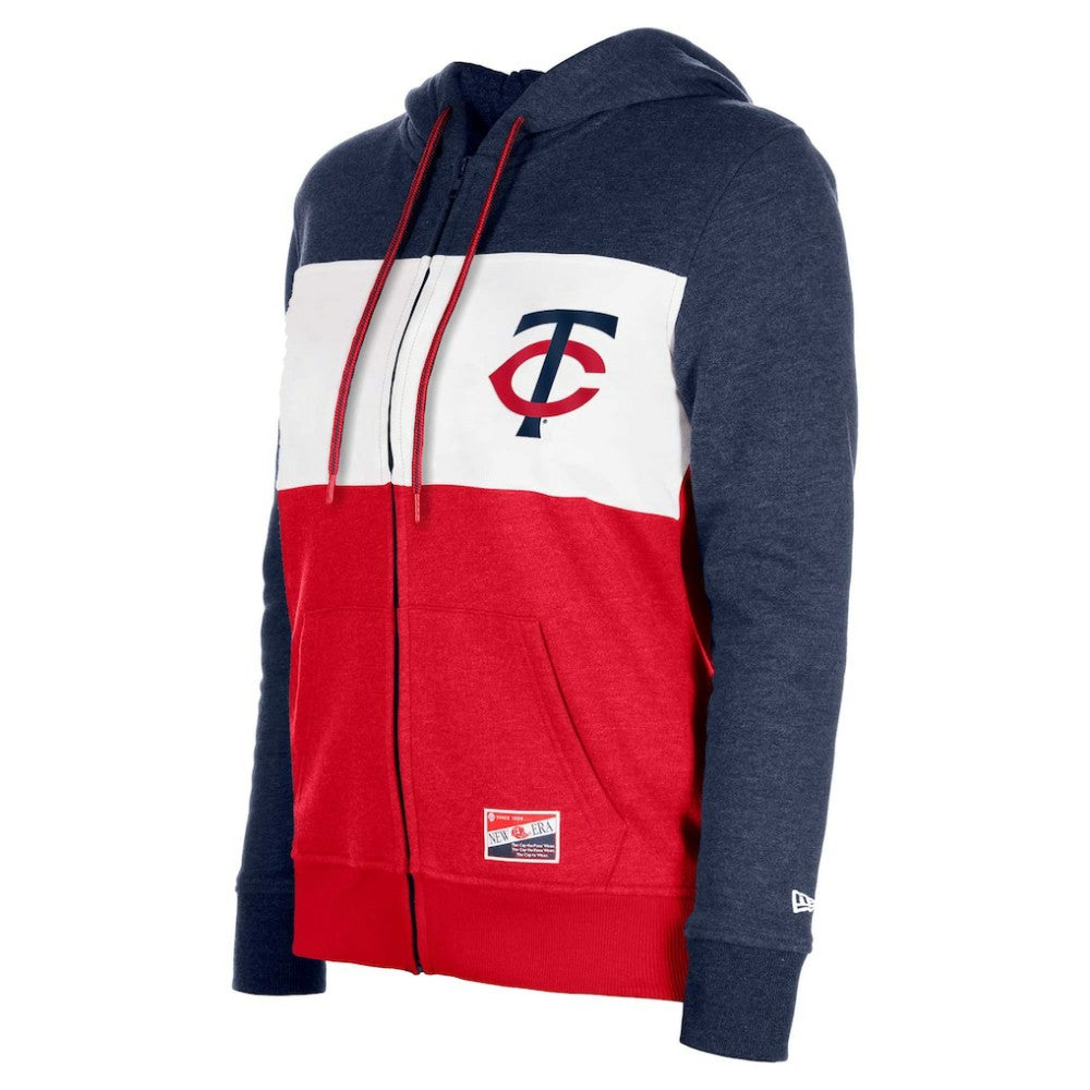 Minnesota Twins New Era Women's Color Block Full-Zip Hoodie Jacket On Sale
