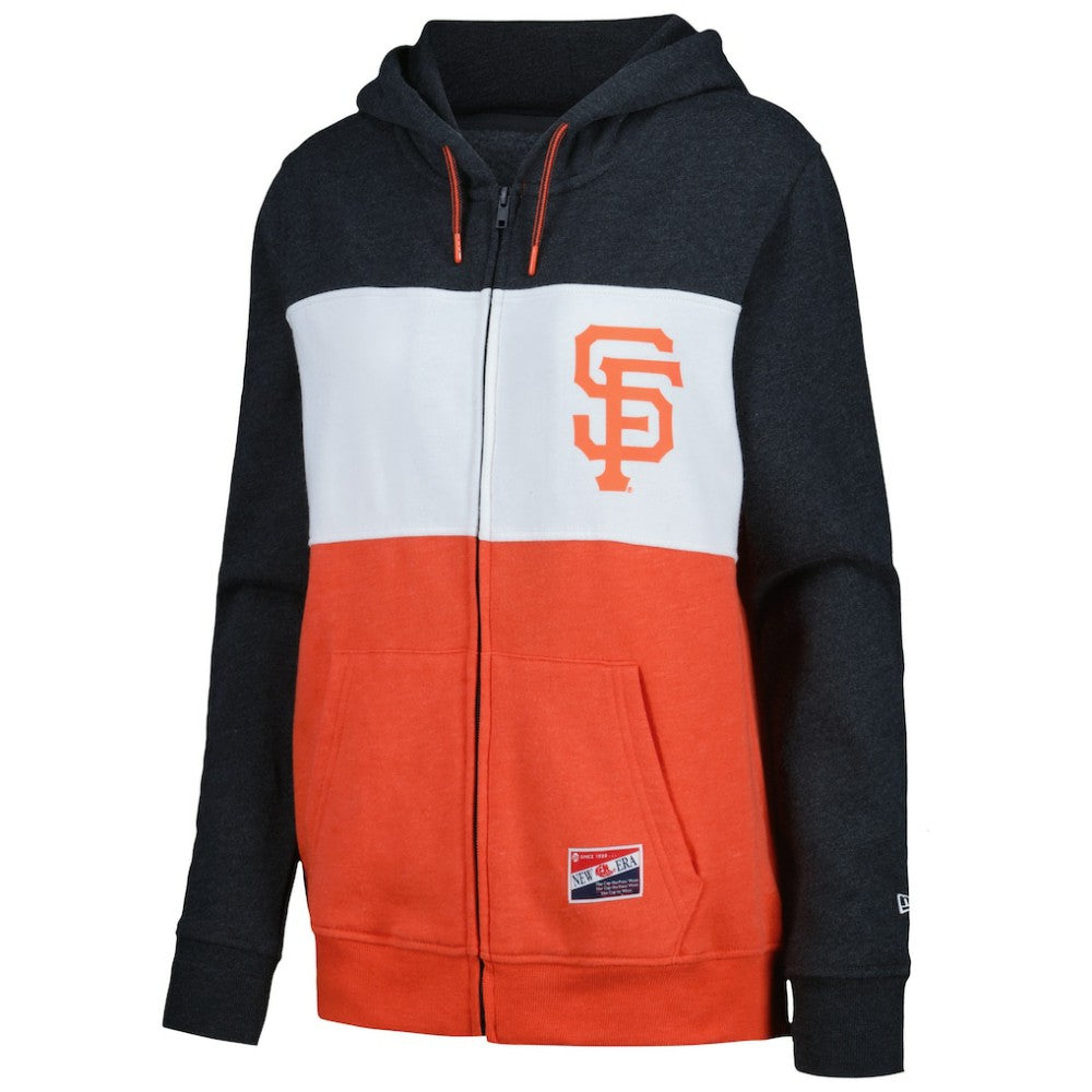 San Francisco Giants New Era Women's Color Block Full-Zip Hoodie Jacket Lifestyle
