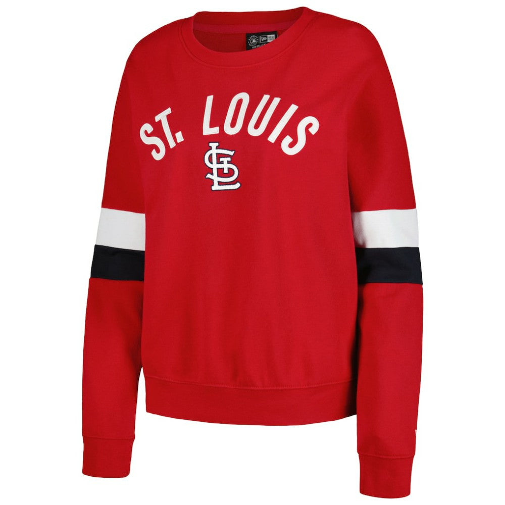 St. Louis Cardinals New Era Women's Game Day Crew Pullover Sweatshirt Lifestyle