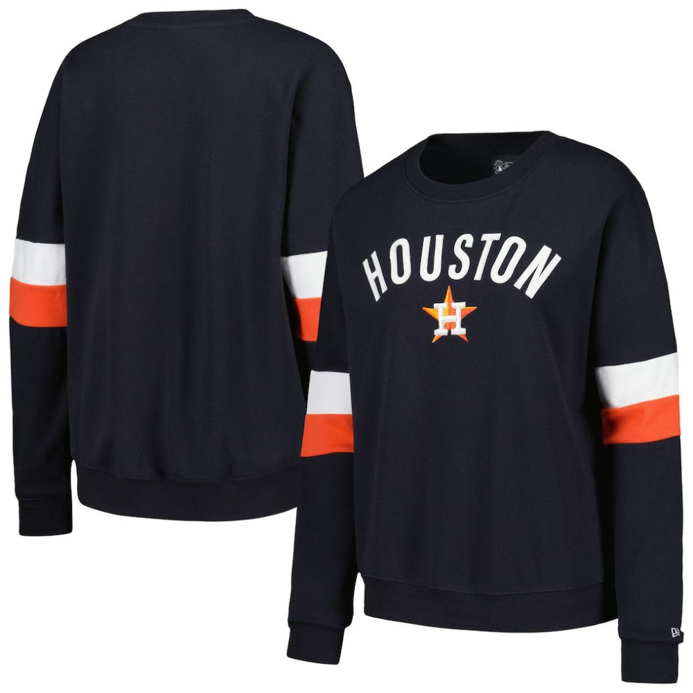 Houston Astros New Era Women's Game Day Crew Pullover Sweatshirt On Sale