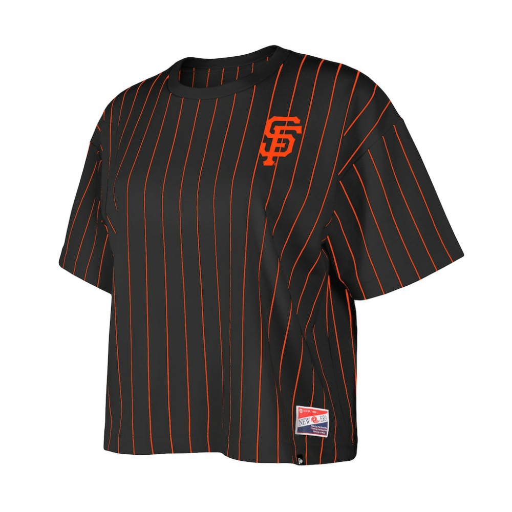 San Francisco Giants New Era Women's Boxy Pinstripe T-Shirt Online