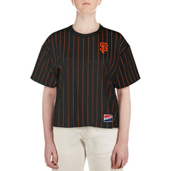 San Francisco Giants New Era Women's Boxy Pinstripe T-Shirt Online