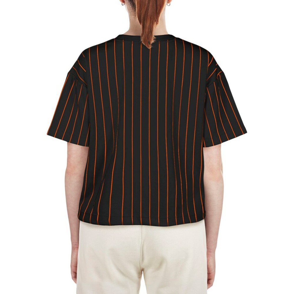 San Francisco Giants New Era Women's Boxy Pinstripe T-Shirt Online