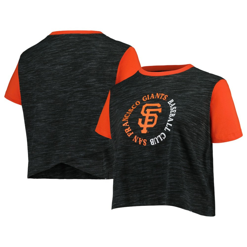 San Francisco Giants New Era Women's Plus Size Crossover Back Cropped T-Shirt Online