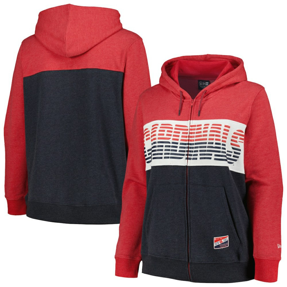 St. Louis Cardinals New Era Women's Plus Size Color Block Full-Zip Hoodie On Sale