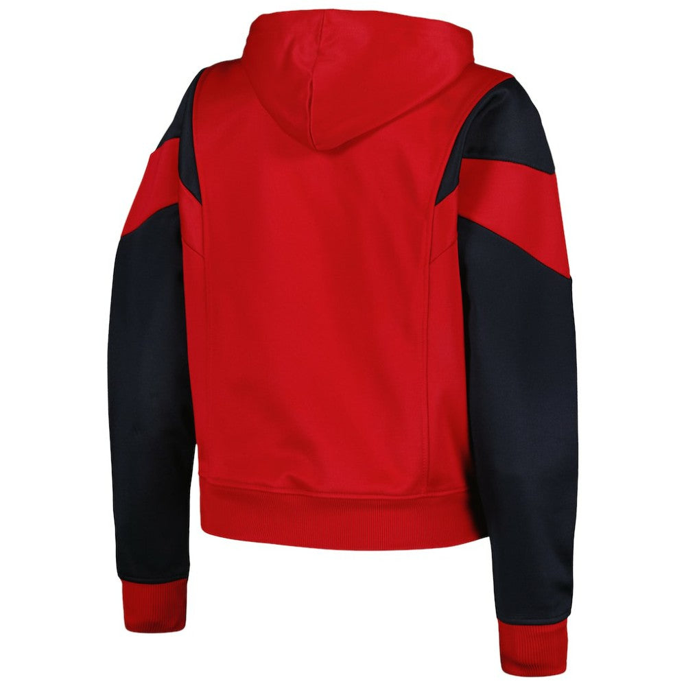 St. Louis Cardinals New Era Women's Color Block Fleece Quarter-Zip Hoodie Clearance