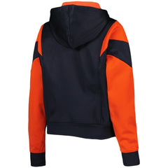 Houston Astros New Era Women's Color Block Fleece Quarter-Zip Hoodie On Sale