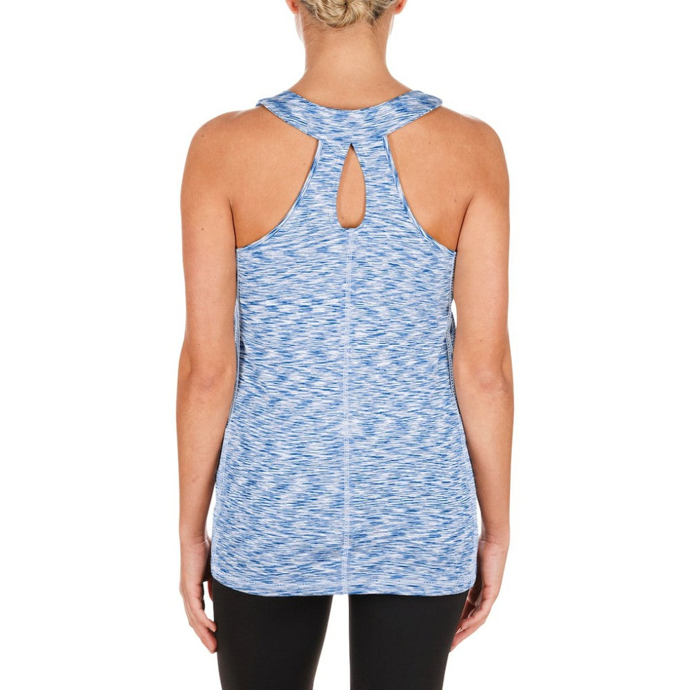 Chicago Cubs New Era Women's Space Dye Keyhole Back Tank Top for sale