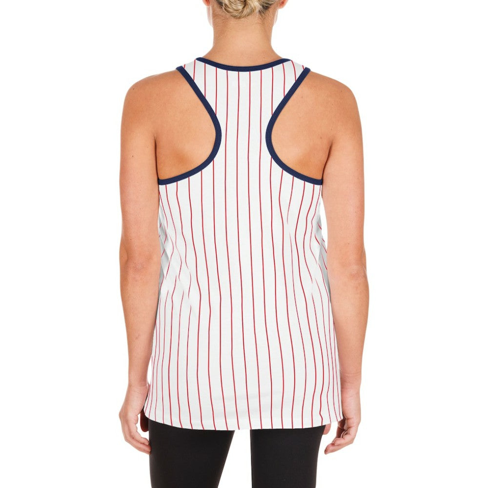 St. Louis Cardinals New Era Women's Sequin Pinstripe Racerback Tank Top for sale