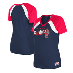 St. Louis Cardinals New Era Women's Heathered Raglan V-Neck T-Shirt Online