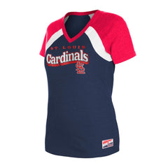 St. Louis Cardinals New Era Women's Heathered Raglan V-Neck T-Shirt Online