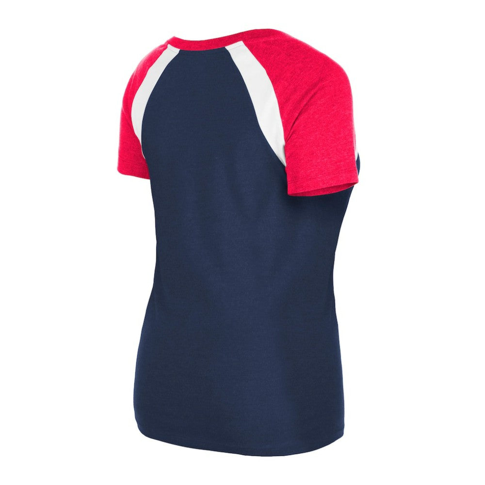 Los Angeles Angels New Era Women's Heathered Raglan V-Neck T-Shirt for sale