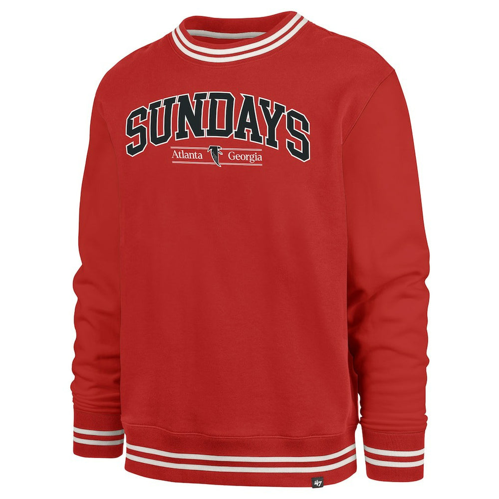 Atlanta Falcons '47 Sundays Clubhouse View Sierra Fleece Pullover Sweatshirt Red - 47 brand