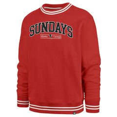 Atlanta Falcons '47 Sundays Clubhouse View Sierra Fleece Pullover Sweatshirt Red - 47 brand